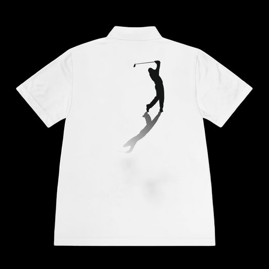 Men's Golf Polo Shirt with Blue Birdie Design, Athletic Wear, Casual Summer Shirt, Gifts for Golf Lovers, Perfect for Birthdays