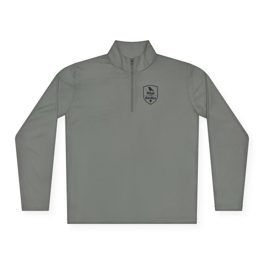 Unisex Quarter-Zip Pullover with Blue Line Design, Police Support Apparel, Stylish Outerwear, Casual Layering, Gift for Law Enforcement